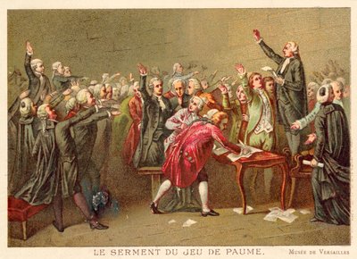 Le Serment du Jeu de Paume, Révolution française, 20 juin 1789 (chromolitho) - Louis Charles Auguste Couder